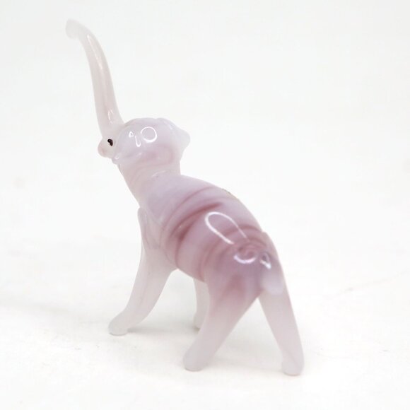 Vintage Mini Glass Animal Figurines Set Horse & Elephant Murano Style Pink Blue - Picture 7 of 15